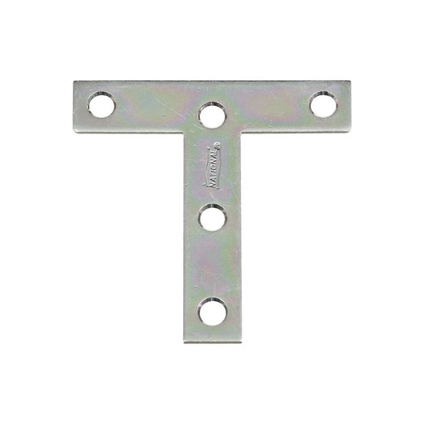National Hardware 2PK 3x3 Zinc T Plate N113-704 - main